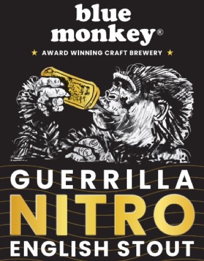 Blue Monkey Guerrilla Nitro Stout bottle